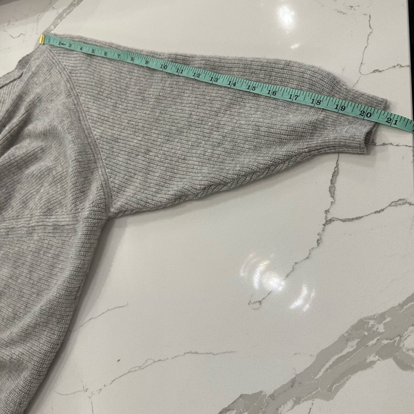 BA&SH 100% Cashmere “Cramy” Twist Back Ribbed Knit Sweater in Grey Sz S - Picture 13 of 14